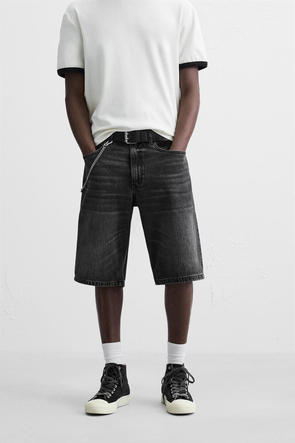 BAGGY FIT DENIM BERMUDA SHORTS - Zara фото 2