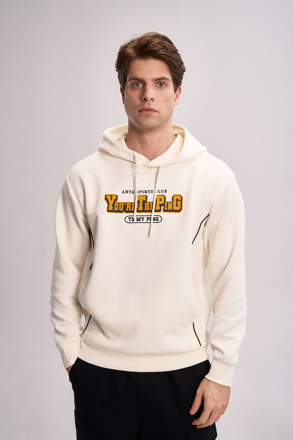 Худи Серо-белый ANTA SPORTS CLUB Sweat Hoodie