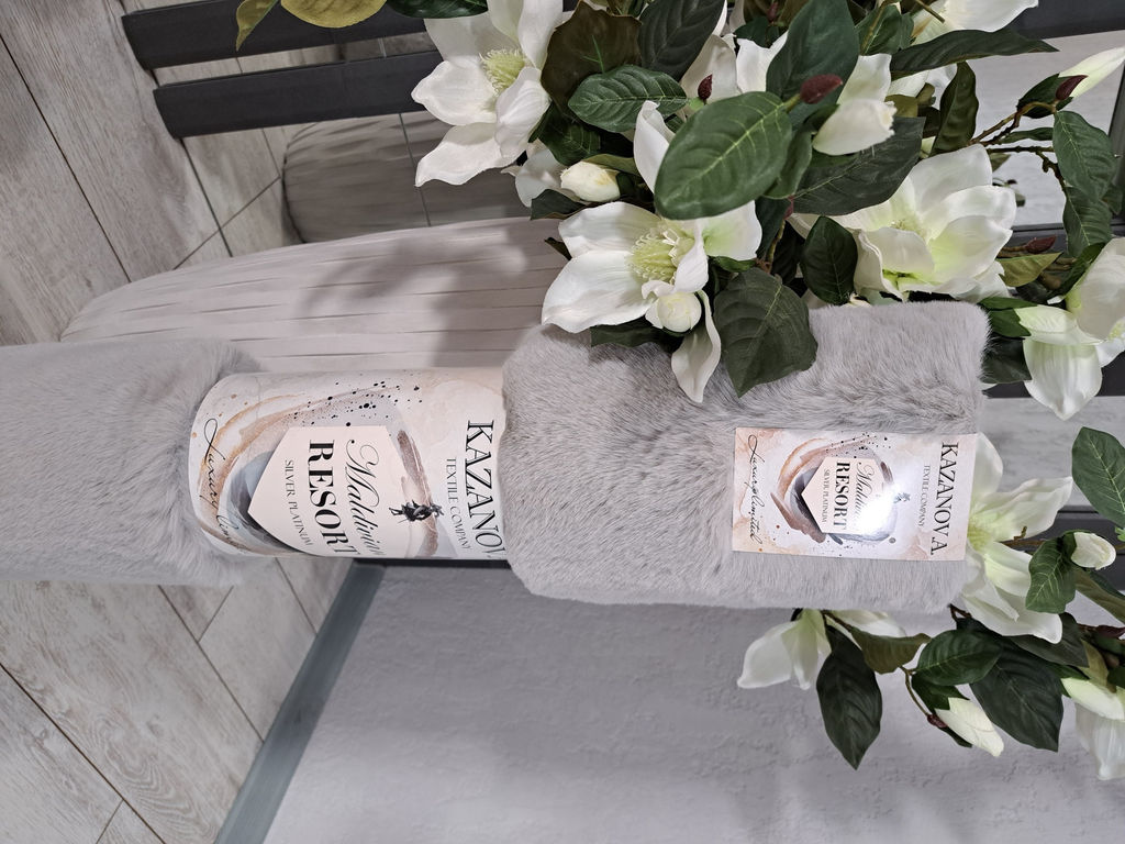 Коврик декоративный Maldivian resort (серебро платина) 80х120