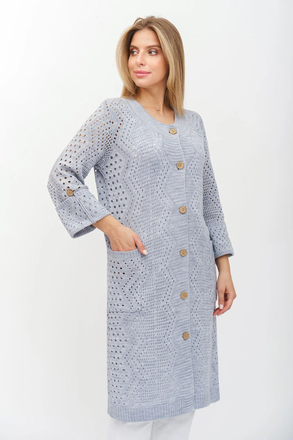 ЗЛАТА Кардиган 1-660/св.серый