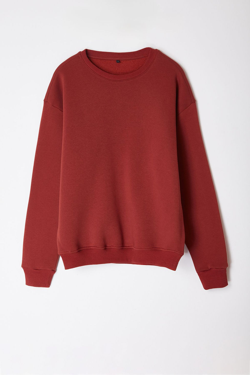 TRENDYOL MAN Siyah Oversize/Genis Kesim Pamuklu Basic Ici Polarl? Kal?n Sweatshirt TMNAW25SW00011 - Trendyolmilla фото 14