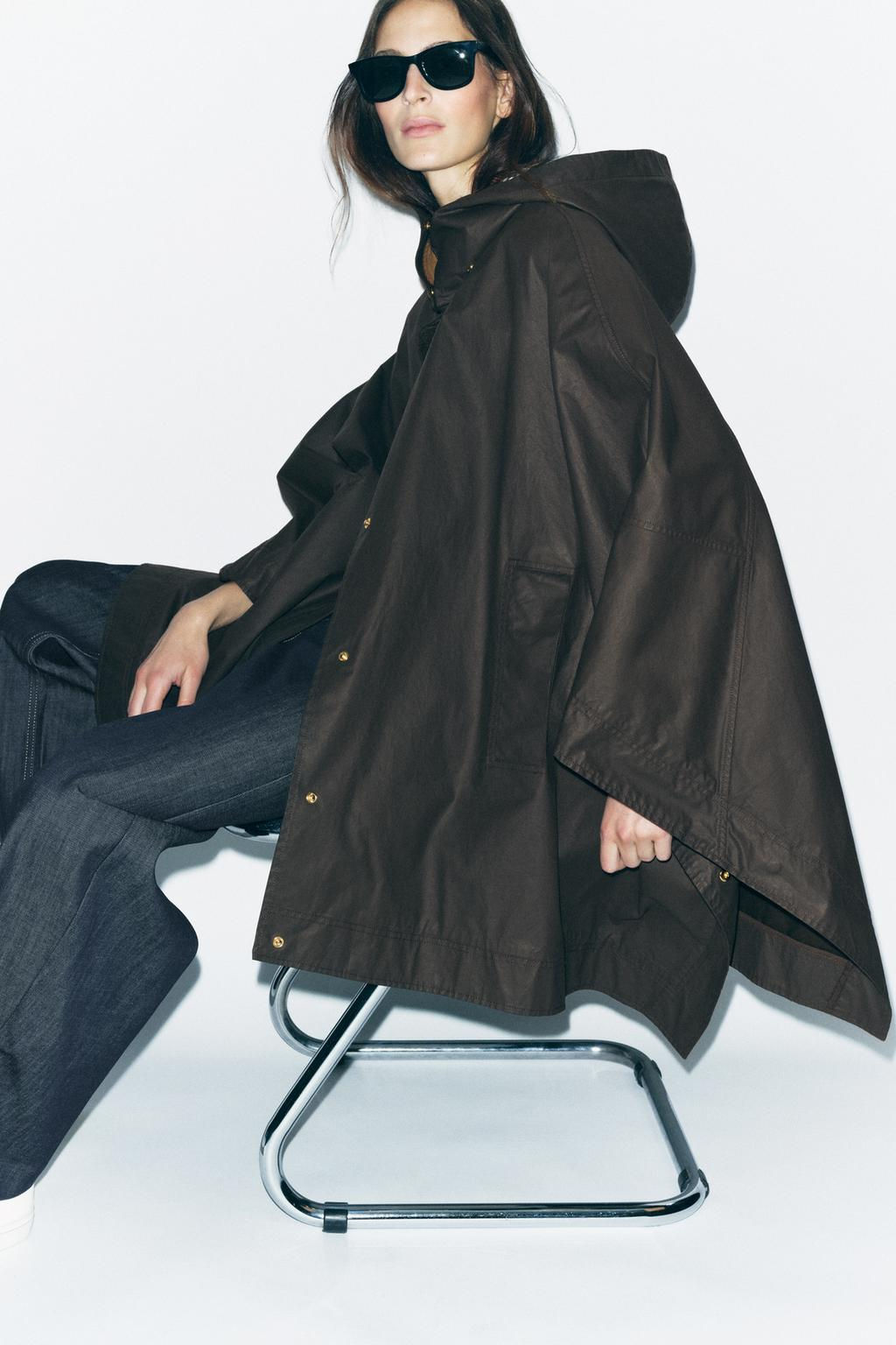 WAXED CAPE WITH CORDUROY COLLAR ZW COLLECTION - Zara фото 2