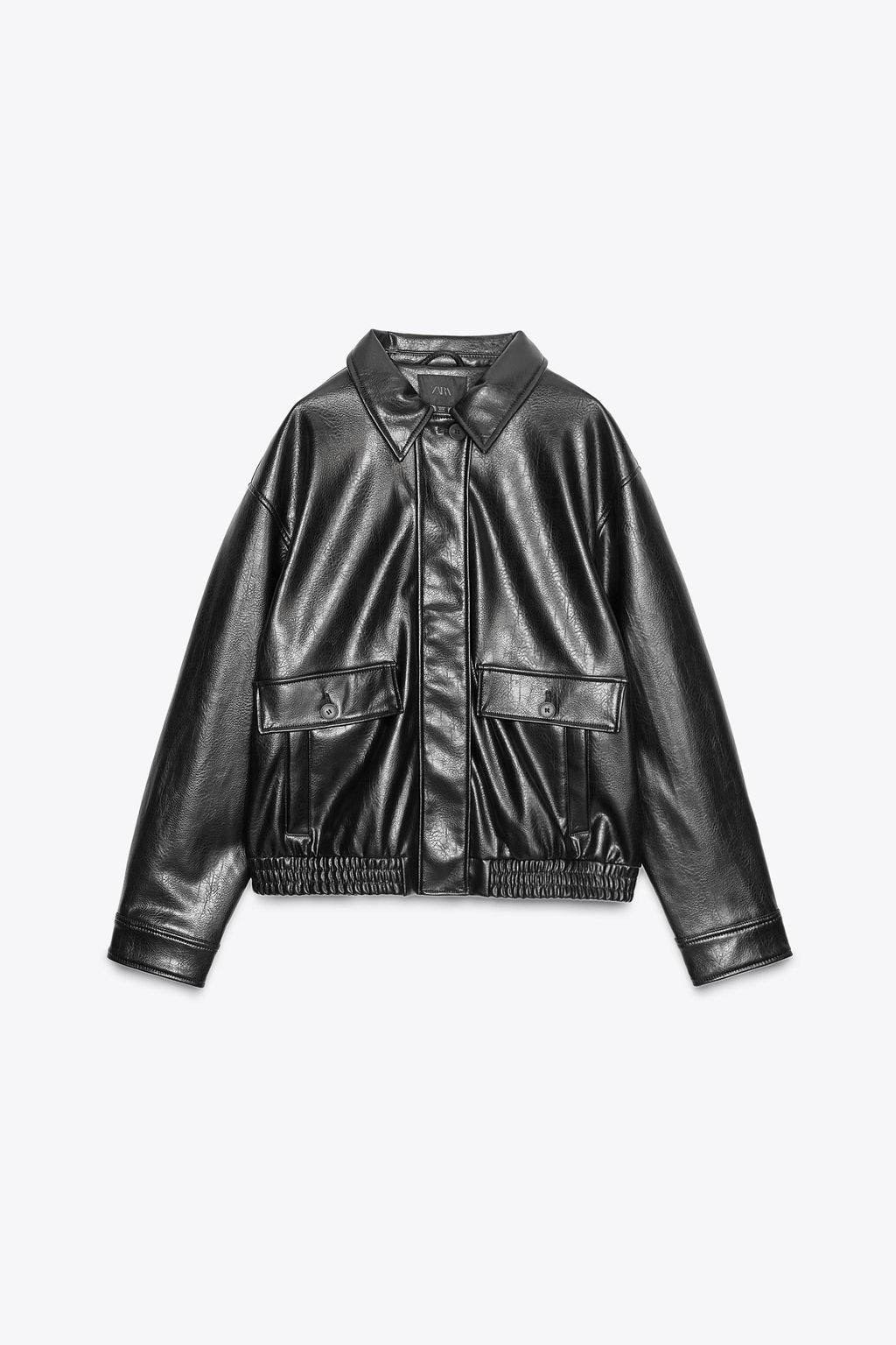 FAUX LEATHER BOMBER JACKET - Zara фото 7