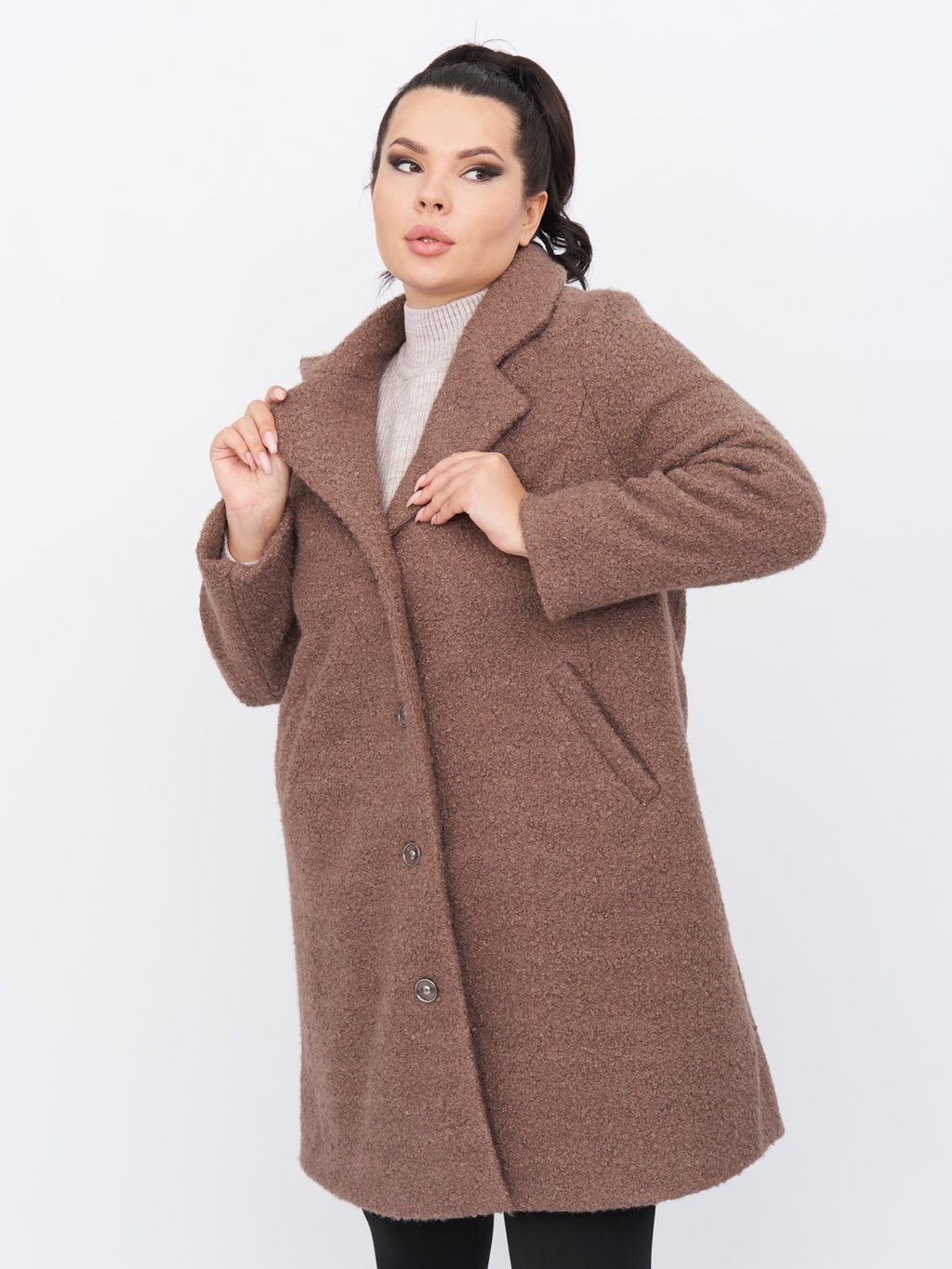 Пальто из букле ZPL13023BRW19 - Артесса фото 3