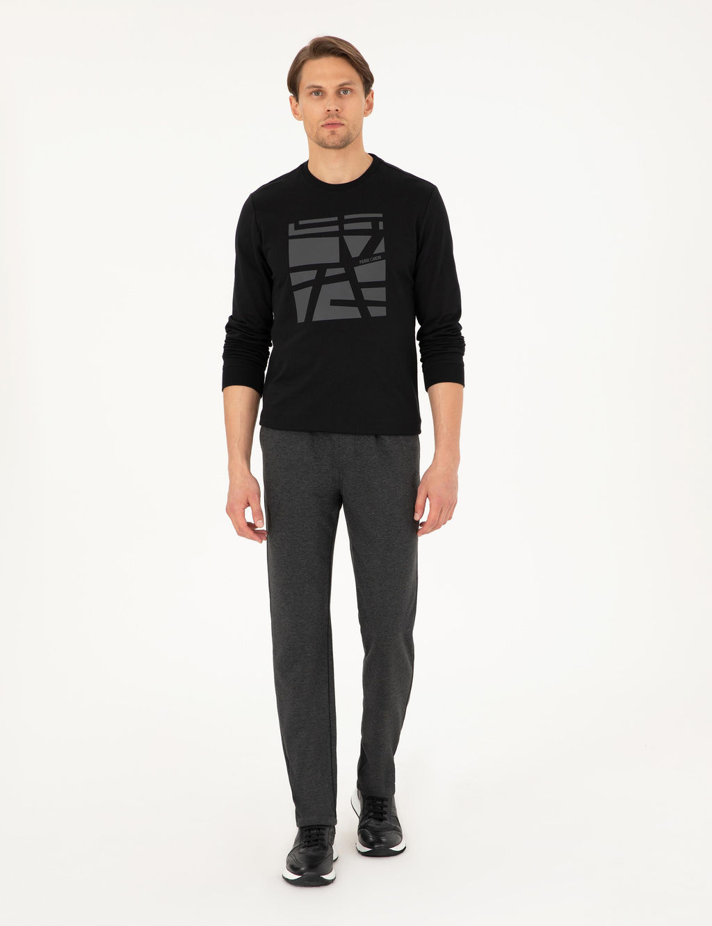 Antrasit Melanj Slim Fit D_z Pa_a E_ofman Alt_
