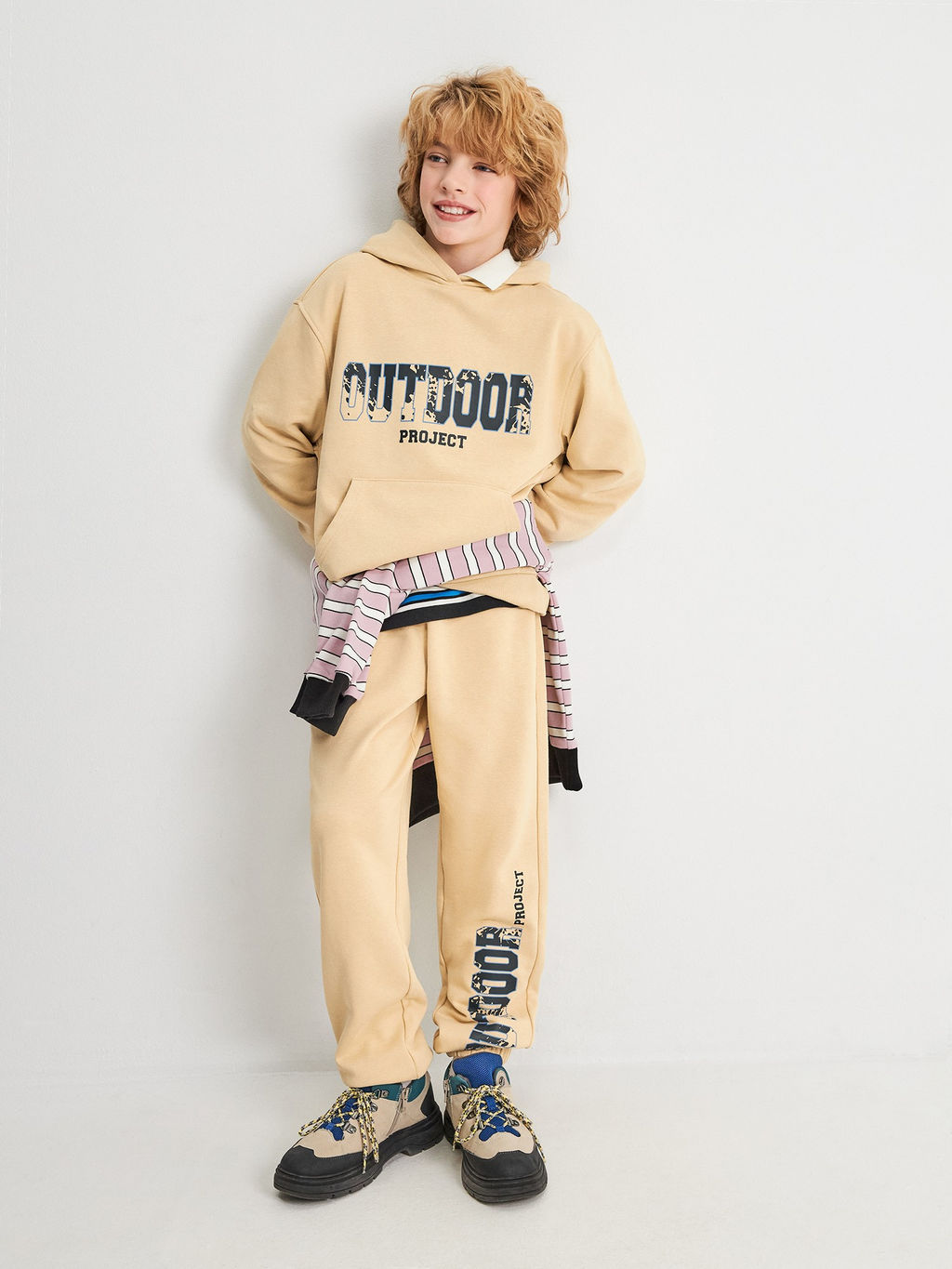 ACOOLA / Джемпер детский для мальчиков Zefir светло-серый принт фото 7