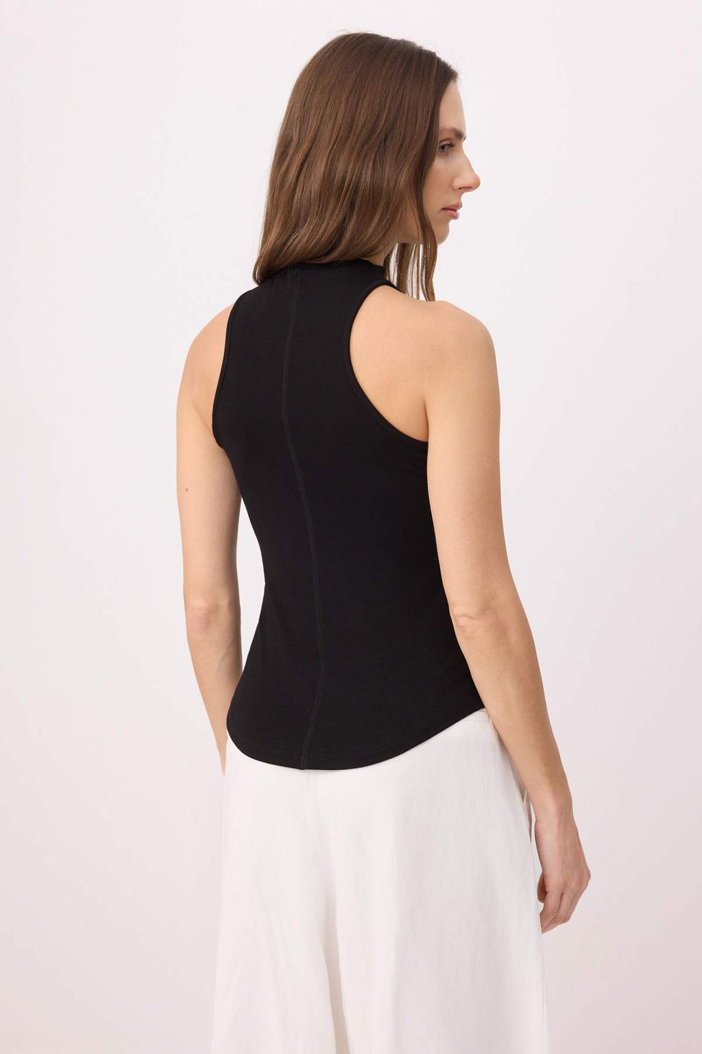 Siyah Fitted/Vucuda Oturan Dik Yaka Kolsuz Yumusak Orme Atlet TWOSS26AL00051 - Trendyolmilla фото 4