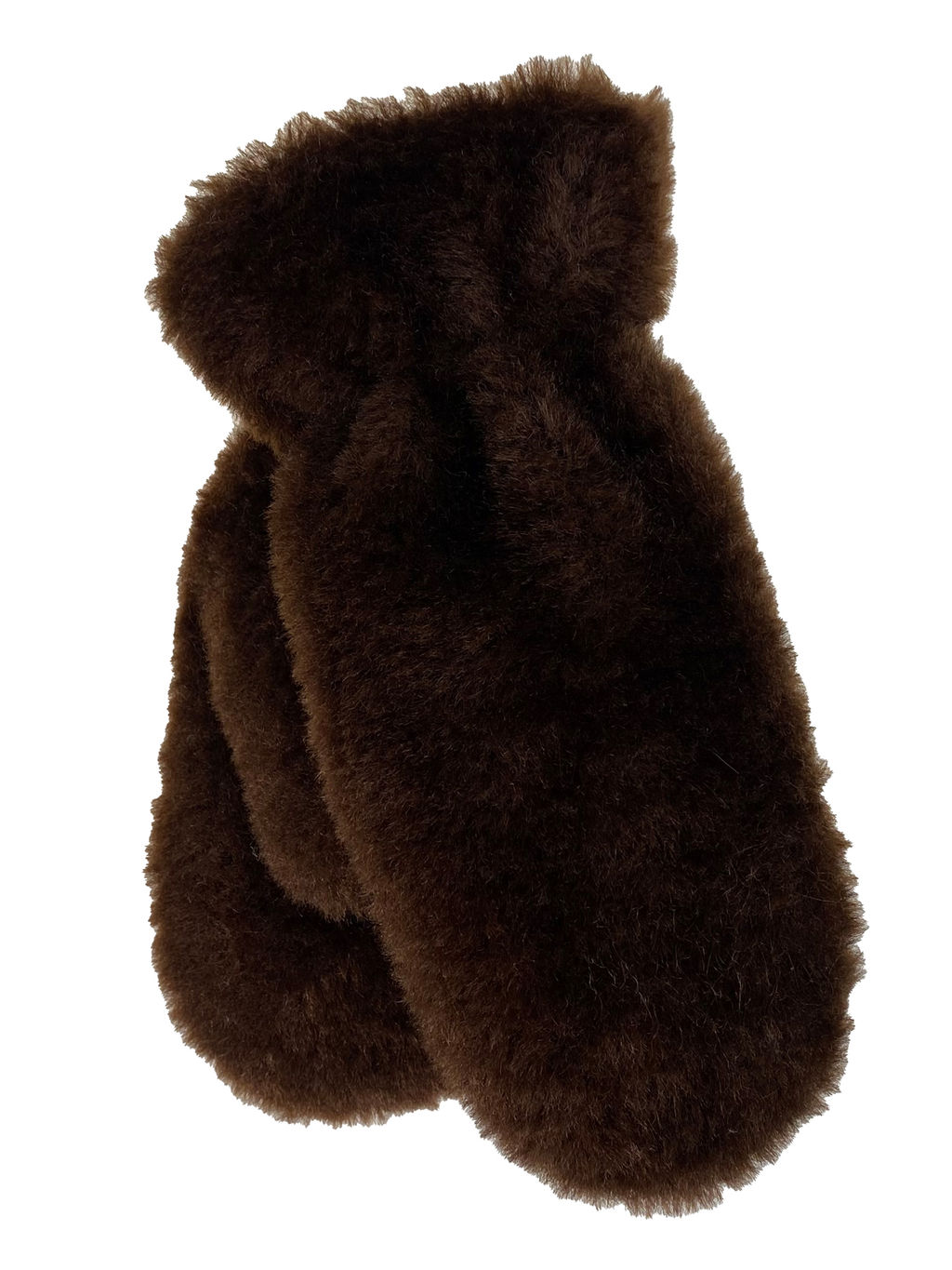 Зимние женские варежки с подкладом из искусственного меха, цвет шоколад - Greta фото 3