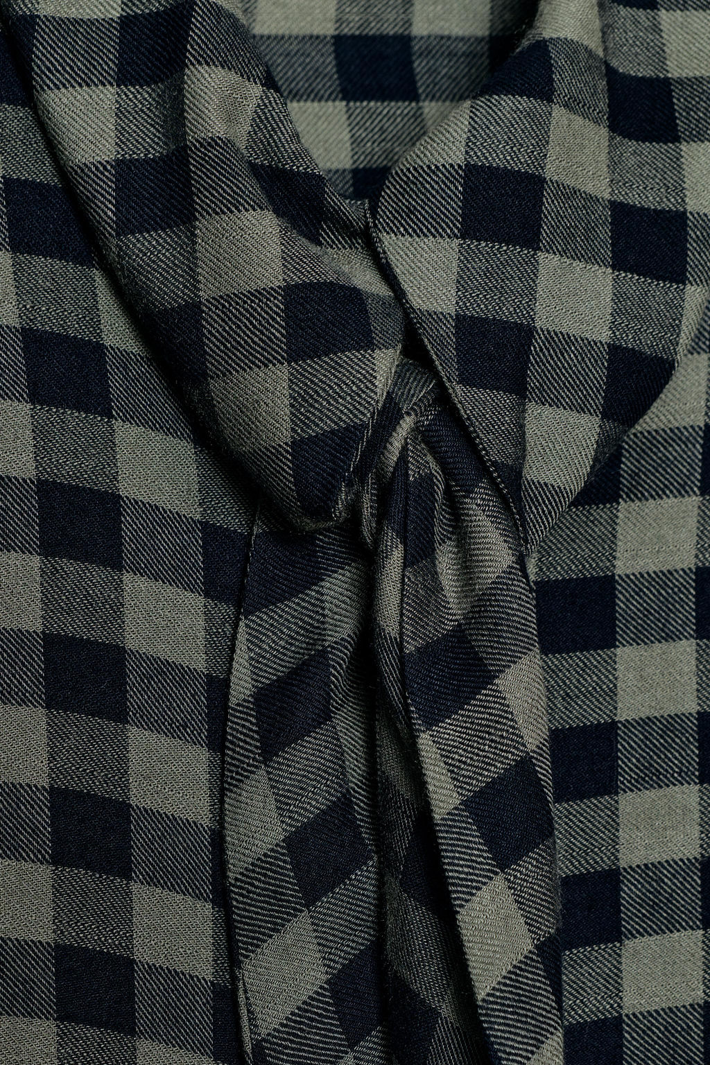 GINGHAM SHIRT WITH SCARF ZW COLLECTION - Zara фото 14