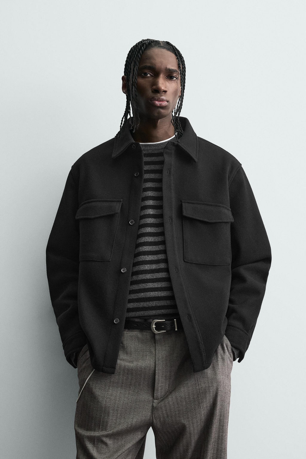 TWILL TEXTURED WATER REPELLENT OVERSHIRT - Zara фото 2