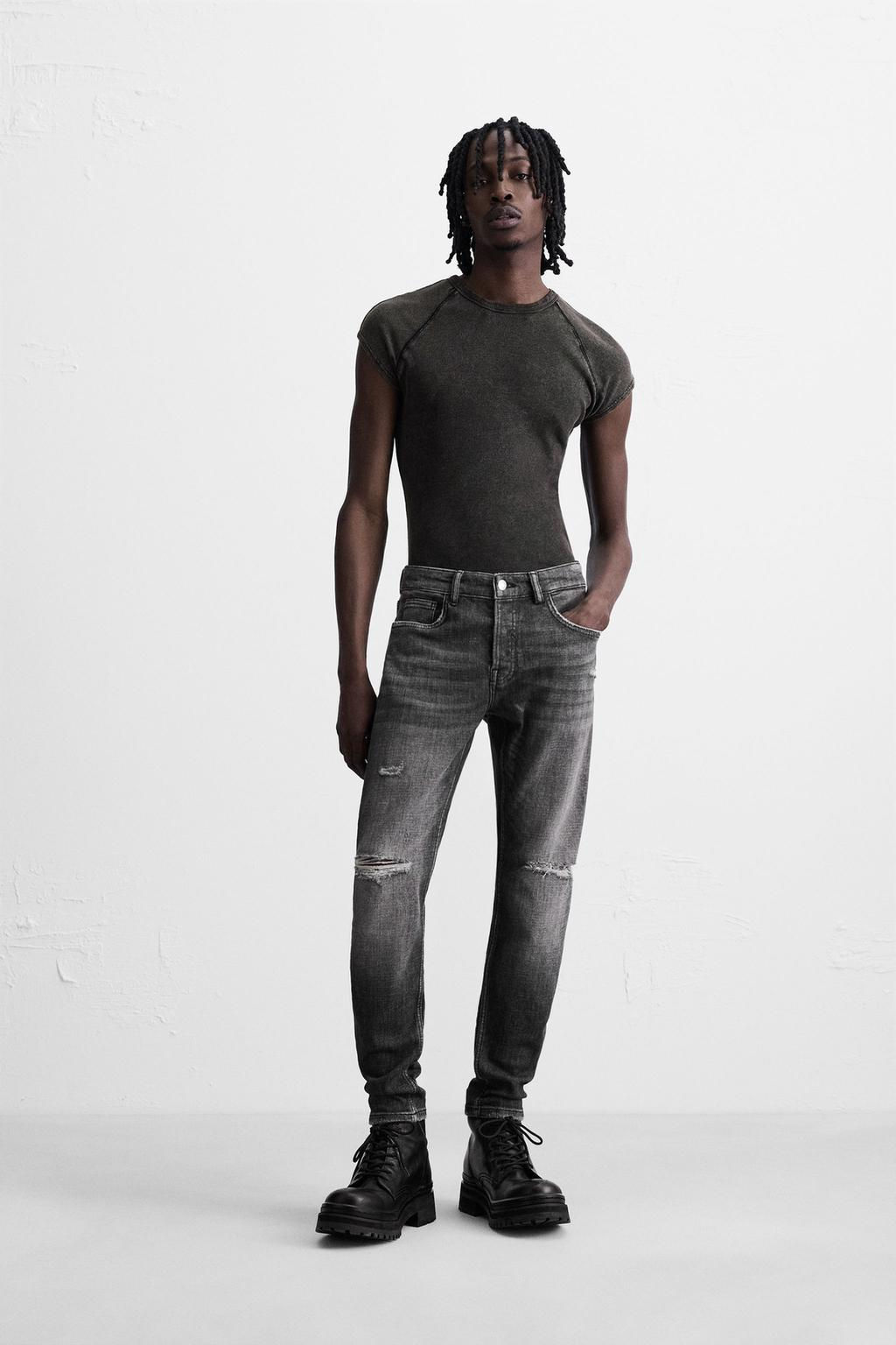 RIPPED SKINNY FIT JEANS - Zara фото 19