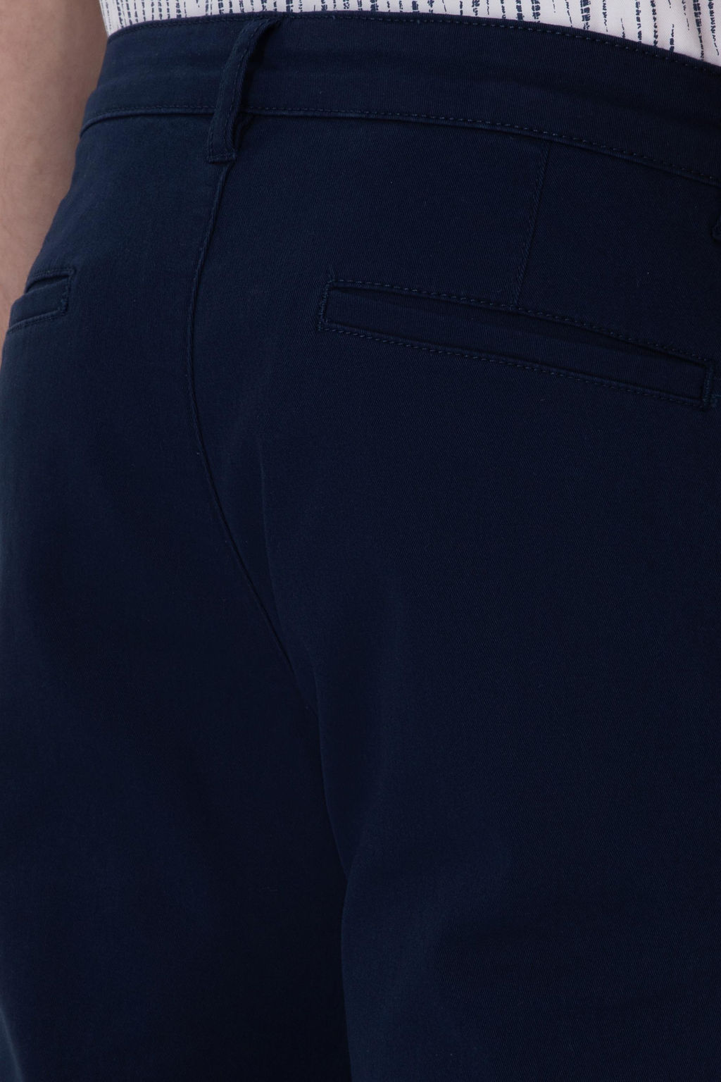Erkek Lacivert Slim Fit Kanvas Pantolon