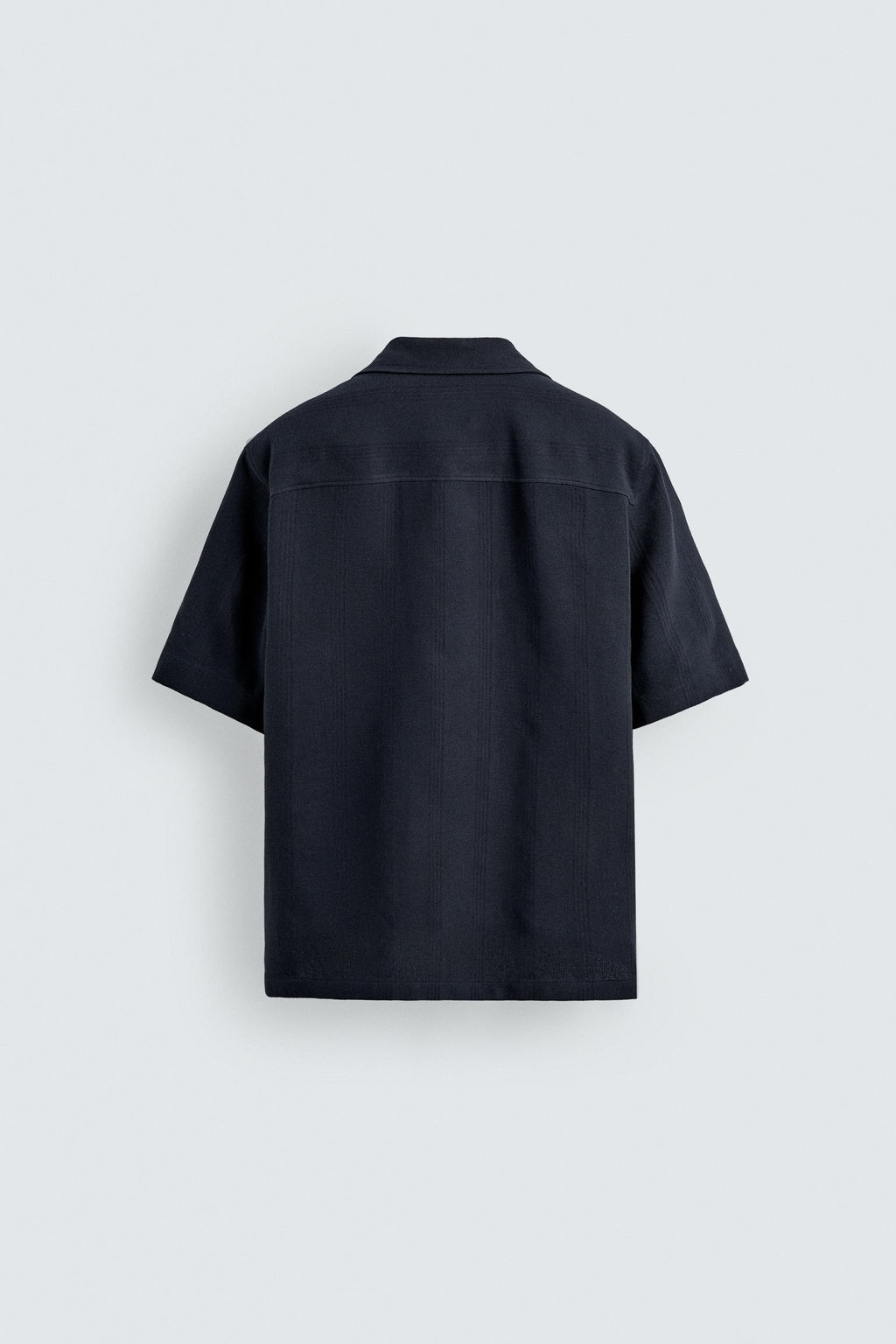 CAMISA JACQUARD RAYAS BOLSILLOS / Marino - Zara фото 8