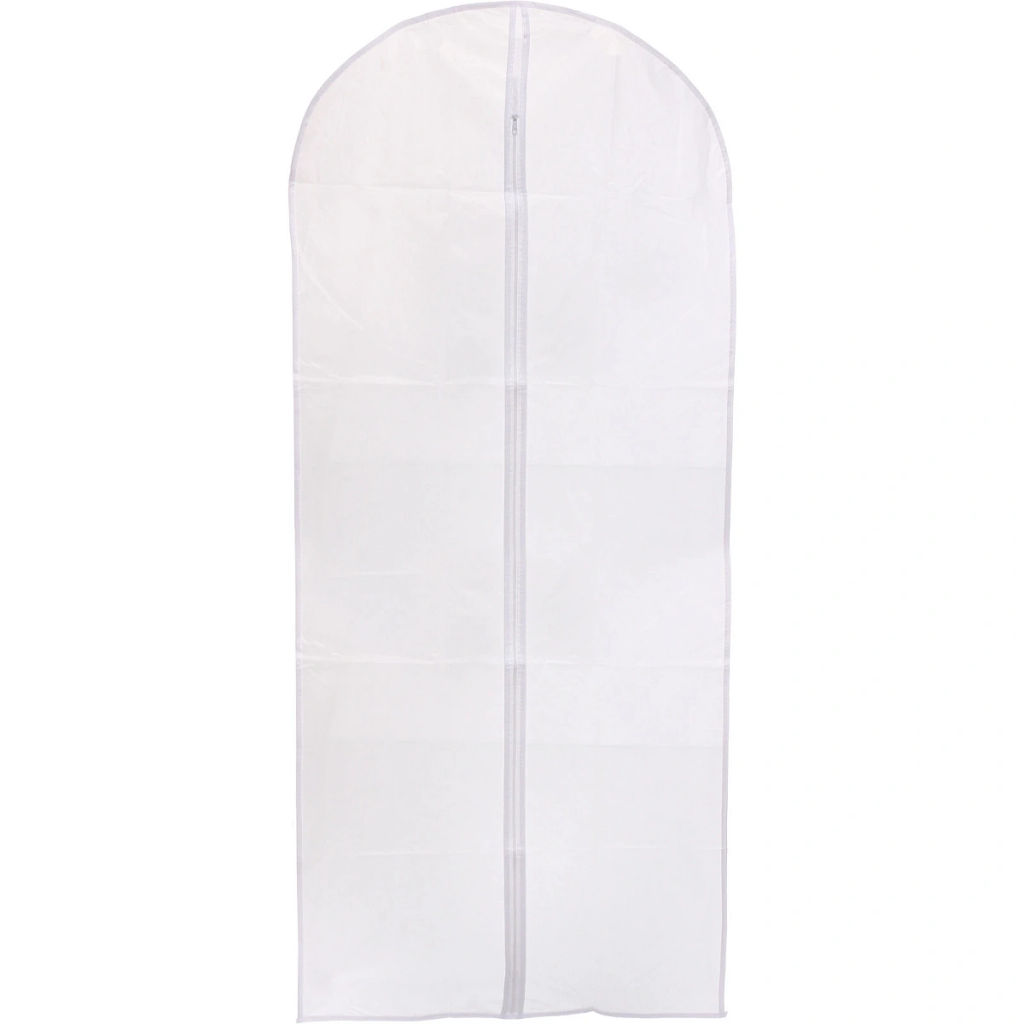 Цена за 3 шт. Чехол для одежды "ИДЕЯДОМА", цвет белый / прозрачный, 60*140см (пакет)