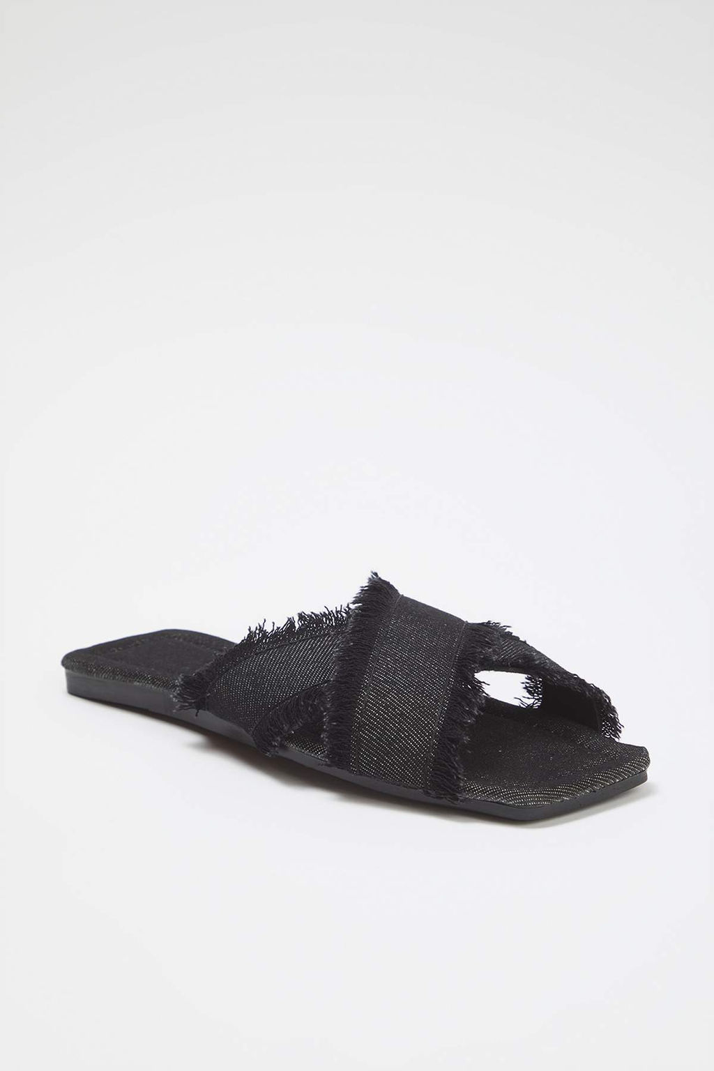 Trendyol Shoes Ekru Puskul Detayl? Denim Capraz Bantl? Kad?n Terlik TAKSS25TE00043 - Trendyolmilla фото 7