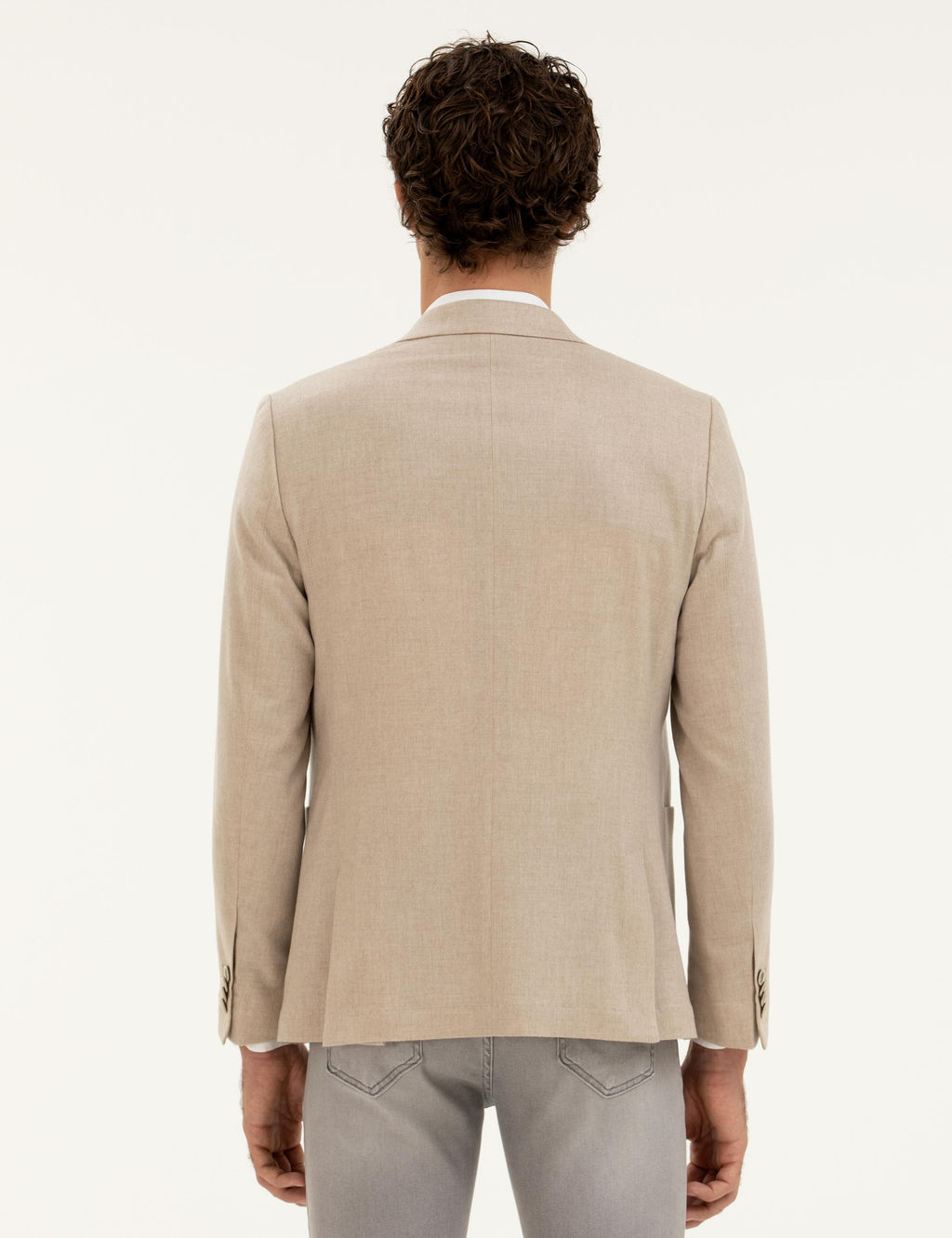 Бежевая кашемировая куртка приталенного кроя - Cacharel фото 5