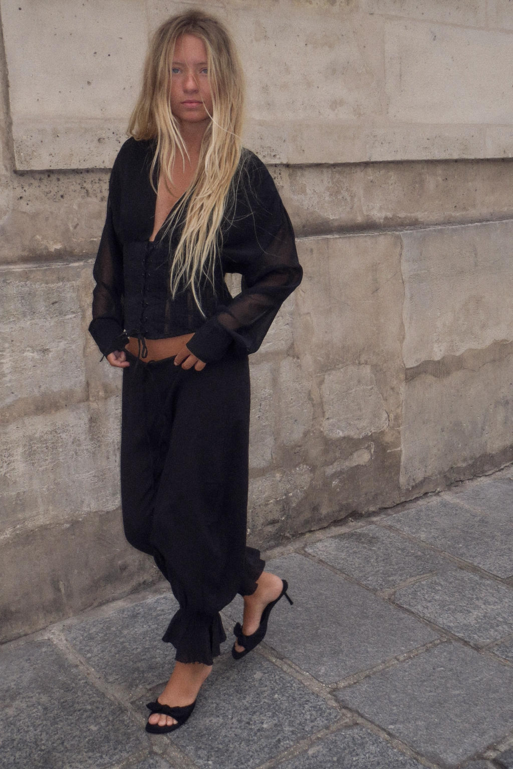 CAMISA COMBINADA CORSETERA / Negro - Zara фото 3