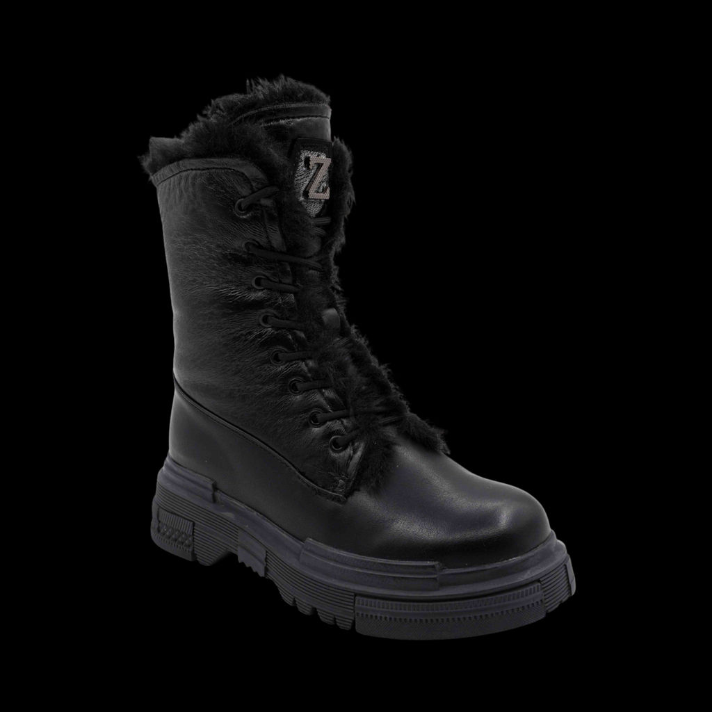 Ботинки на меху YM1972A черные