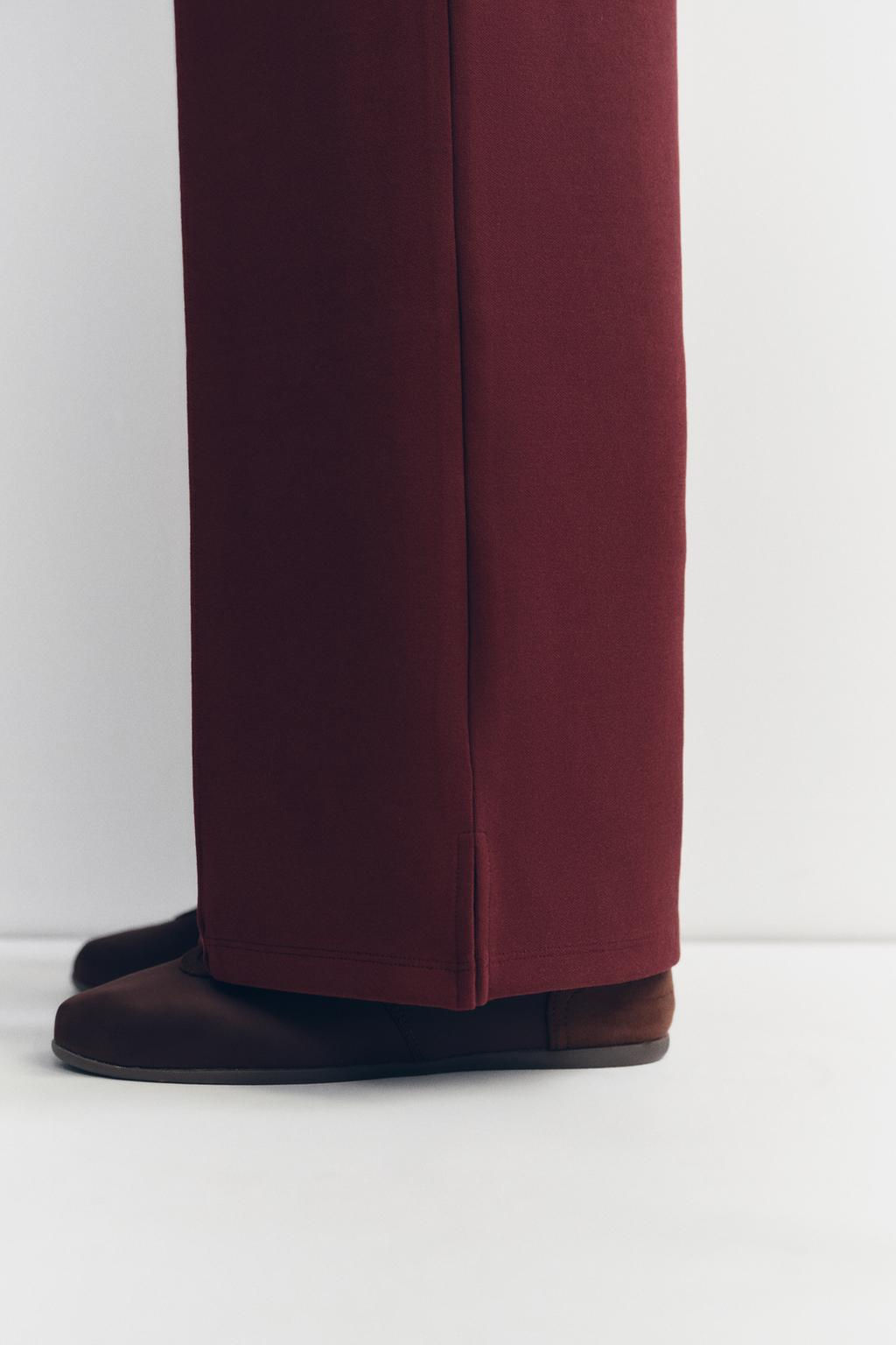 INTERLOCK KNIT TROUSERS WITH VENTS - Zara фото 20