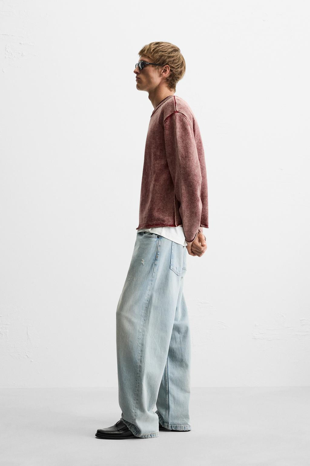 FADED TEXTURED SWEATER - Zara фото 4