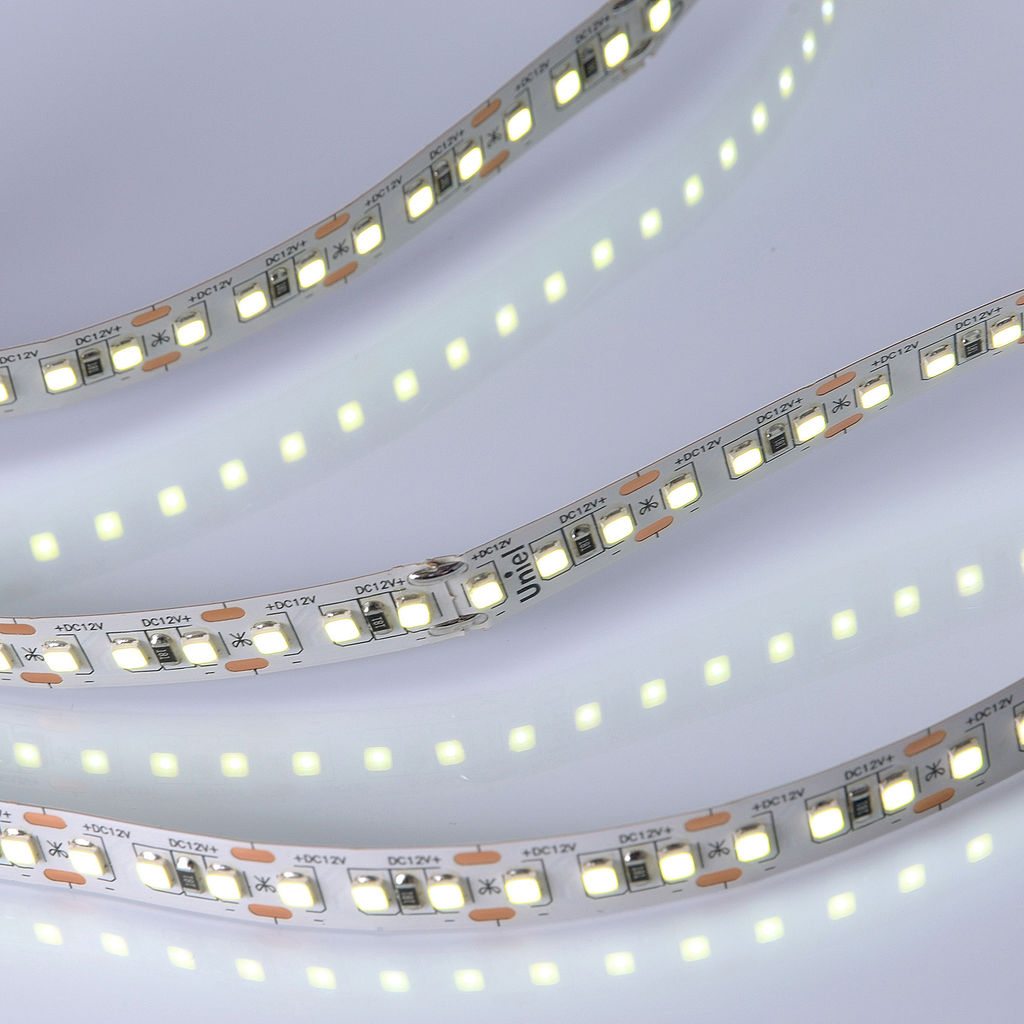 ULS-M14-2835-168LED/m-10mm-IP20-DC12V-14W/m-5M-6500K PROFI Гибкая светодиодная лента на самоклеящейся основе. Катушка 5м. в герметичной упаковке. Дневной свет (6500K). ТМ Uniel.