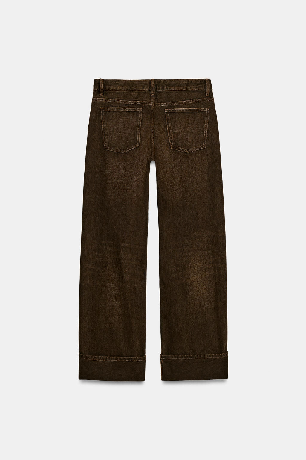 JEANS TRF FOLDED TIRO BAJO / Marr?n - Zara фото 6