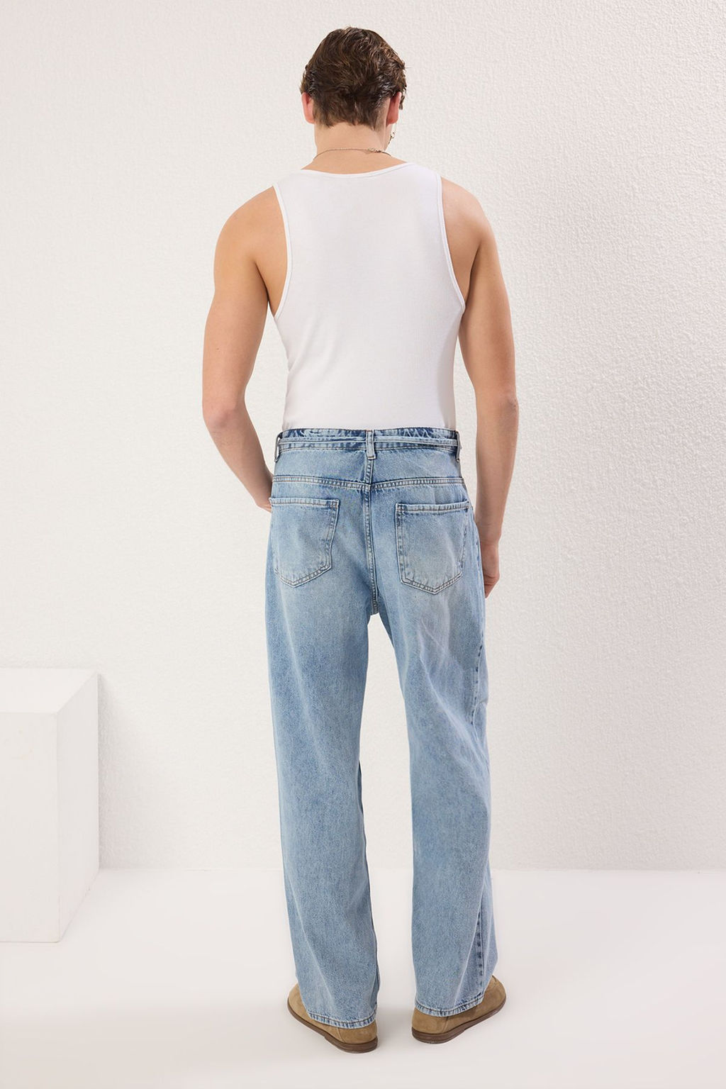 TRENDYOL MAN Mavi Erkek Baggy Fit Jeans Bol Kot Pantolon TMNSS25JE00002 - Trendyolmilla фото 7
