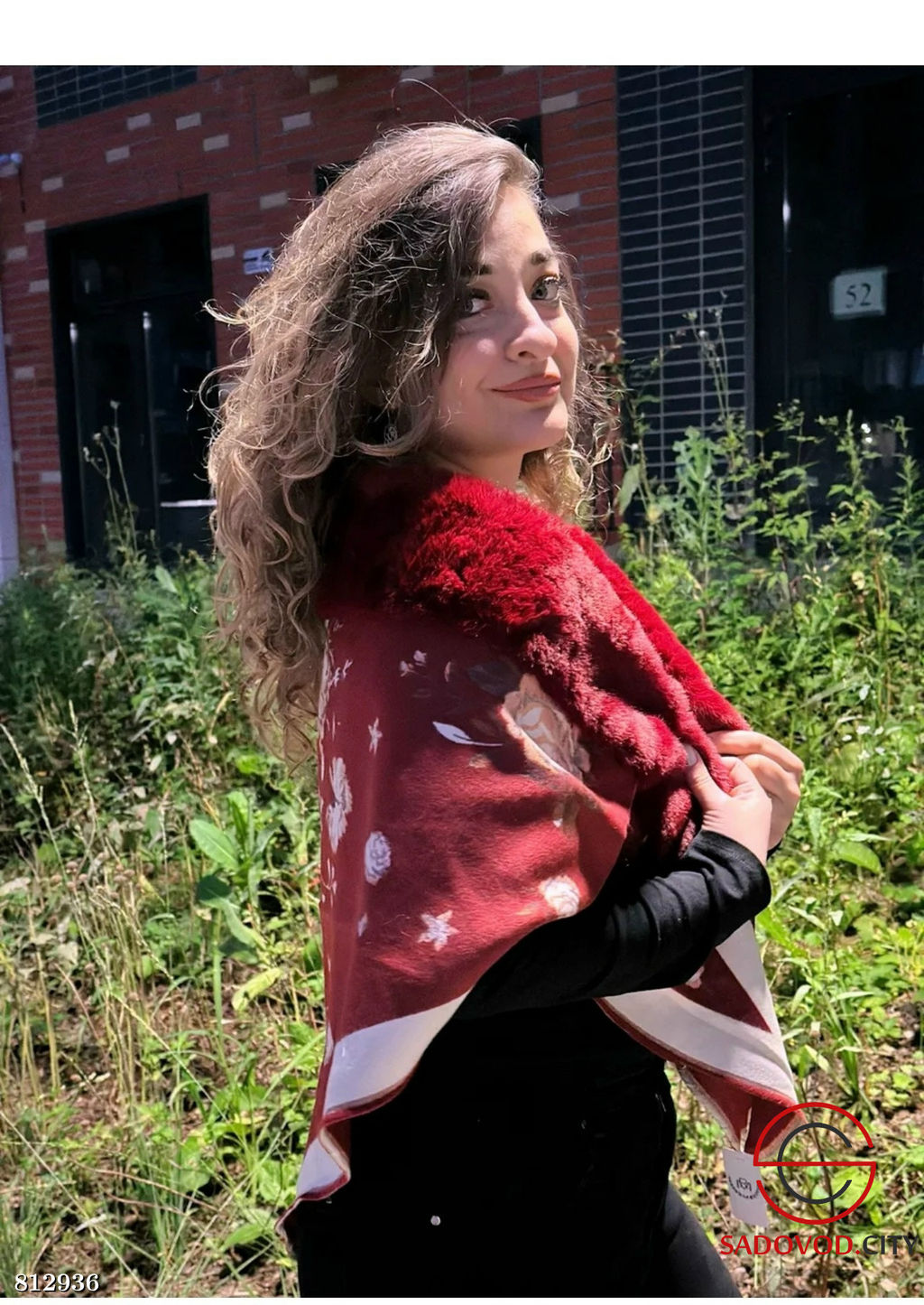 Теплые зимние косынки с мехом