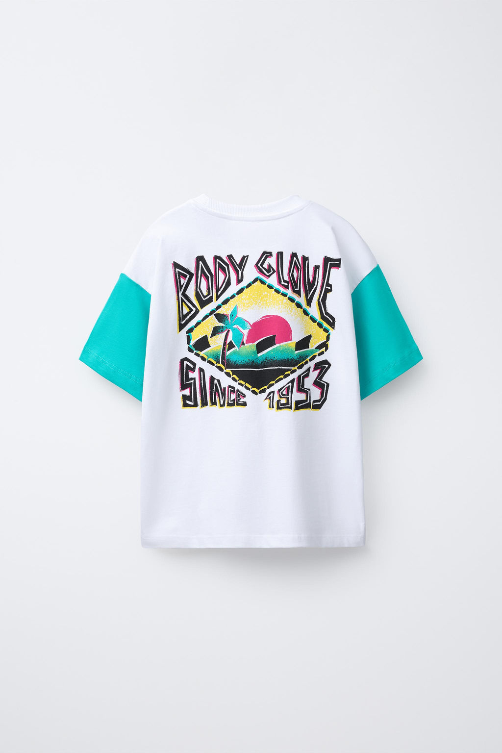 ZARA X BODY GLOVE ® CONTRAST SLEEVE T-SHIRT  фото 2