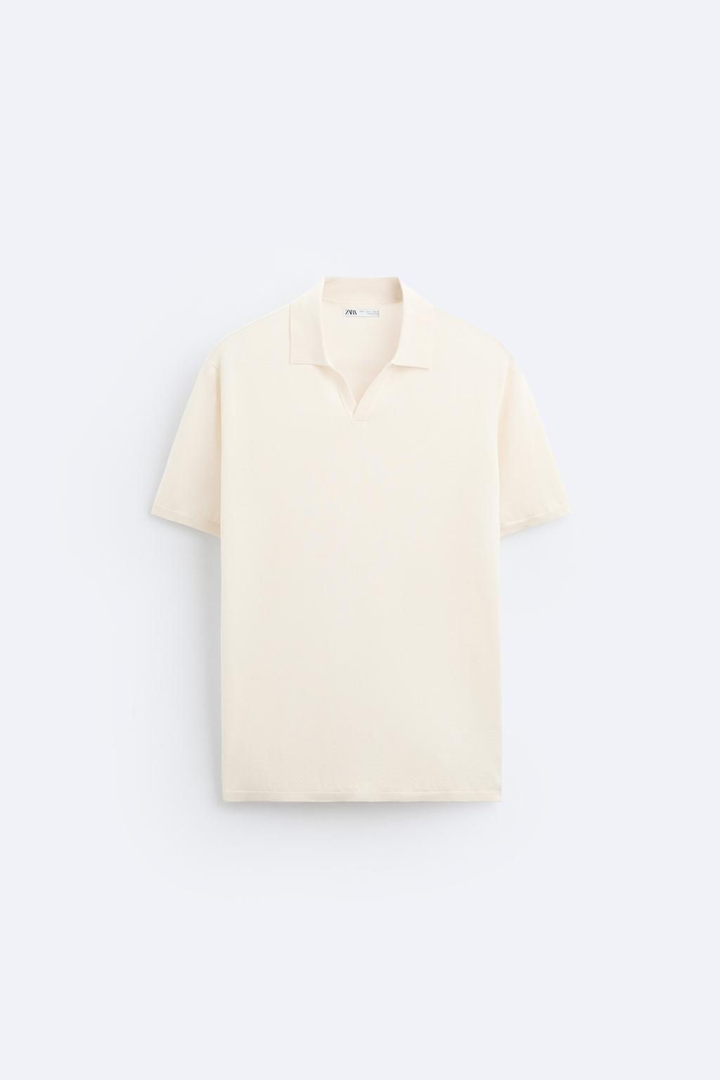 LYOCELL BLEND KNIT POLO SHIRT - Zara фото 15