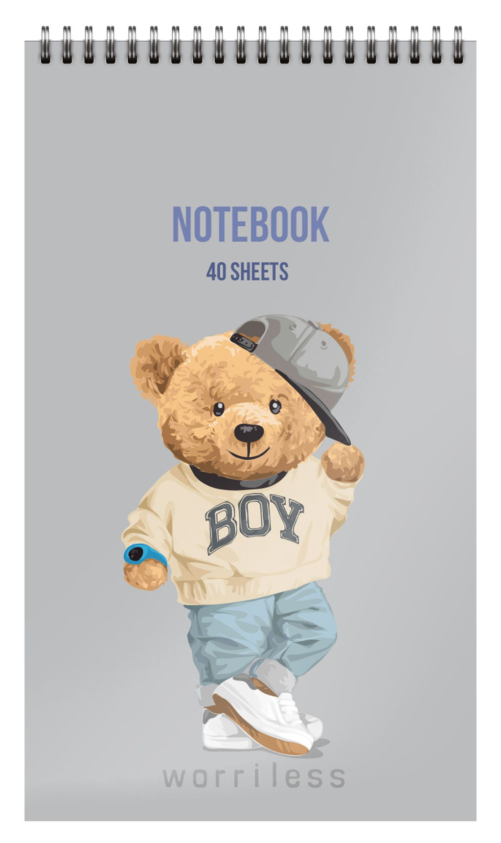 Блокнот А7 40 л. клетка Schoolformat КРУТОЙ МИШКА на гребне, мелованный картон, сплошной Уф-лак - Buro фото 4