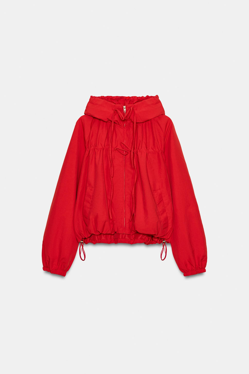 NYLON JACKET WITH TIES - Zara фото 7