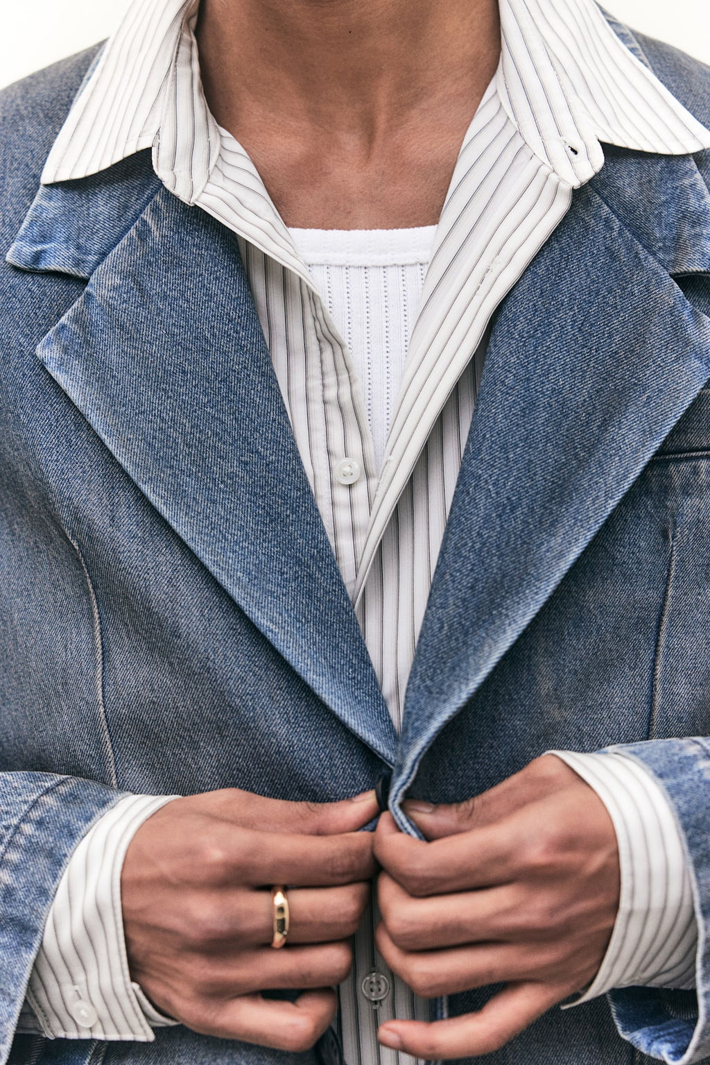 Americana en denim Loose Fit - H&m фото 4
