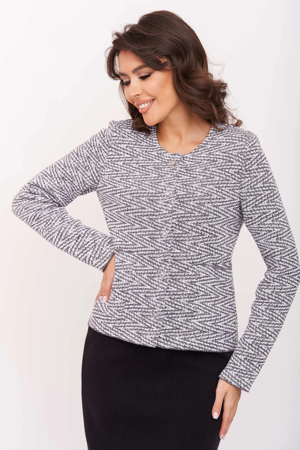 ЗЛАТА Жакет М 3243/серый