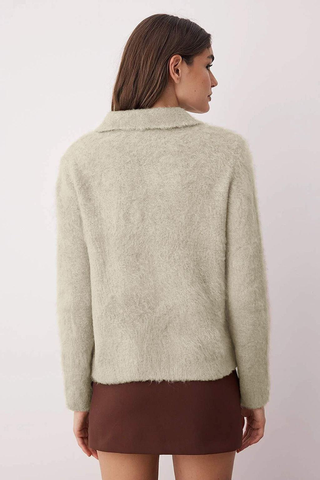 Vizon Gul Dugme Detayl? Buklet Iplikli Triko H?rka TWOAW26HI00109