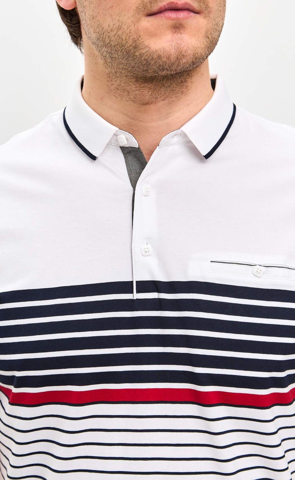 Футболка-поло F511-07-109 white - Fine joyce фото 4