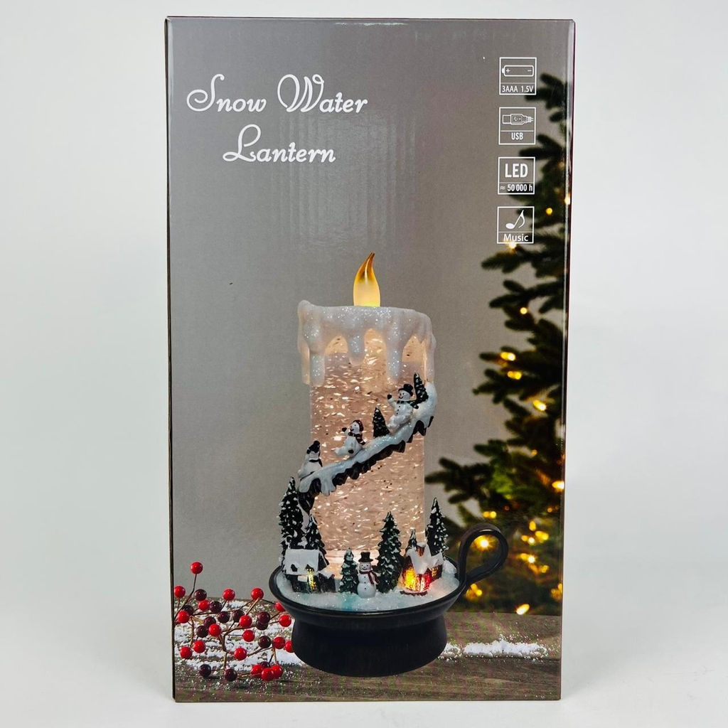 Новогодний декор Свеча стекло 24 см в ассортименте (арт. K-21) - Ип лебедев о.ю фото 4