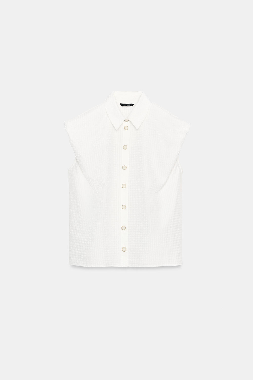 CAMISA MANGA ABULLONADA / Blanco - Zara фото 3