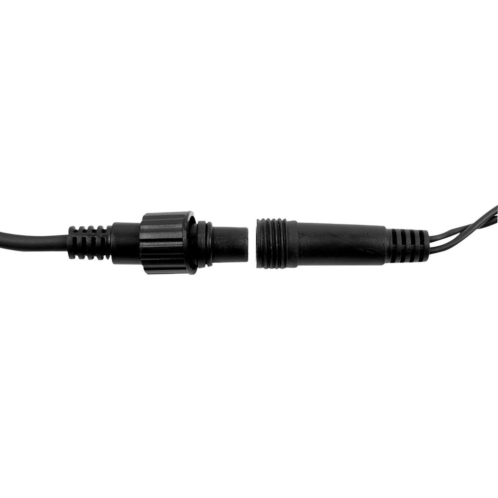 ULD-F90PRO S10M-100/TBK WH Гирлянда светодиодная, 10м, без вилки. С эффектом мерцания. Соединяемая. 100 светодиодов. Белый свет (6000K). IP67. Провод черный. ТМ Uniel