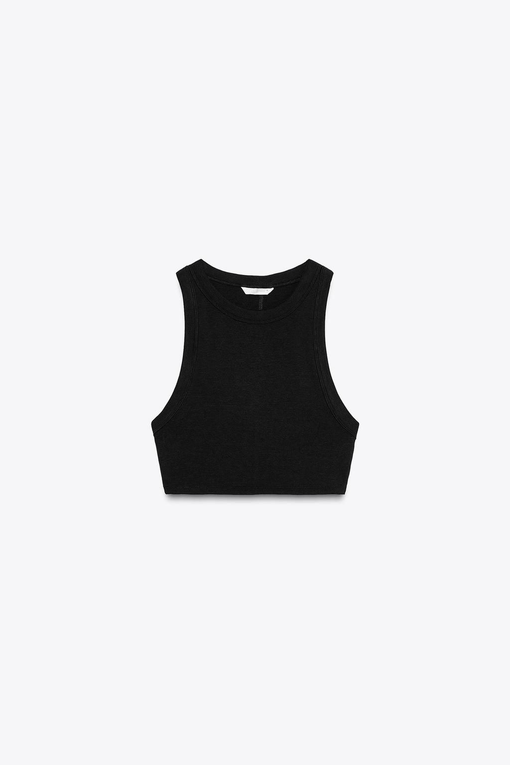 RIBBED STRAPPY TOP - Zara фото 19