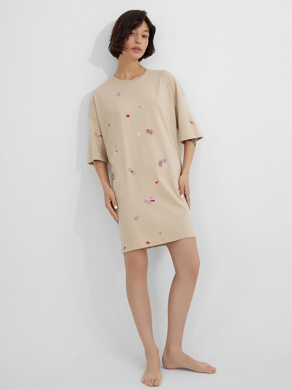 Сорочка ночная женская с печатью - Mark formelle фото 4