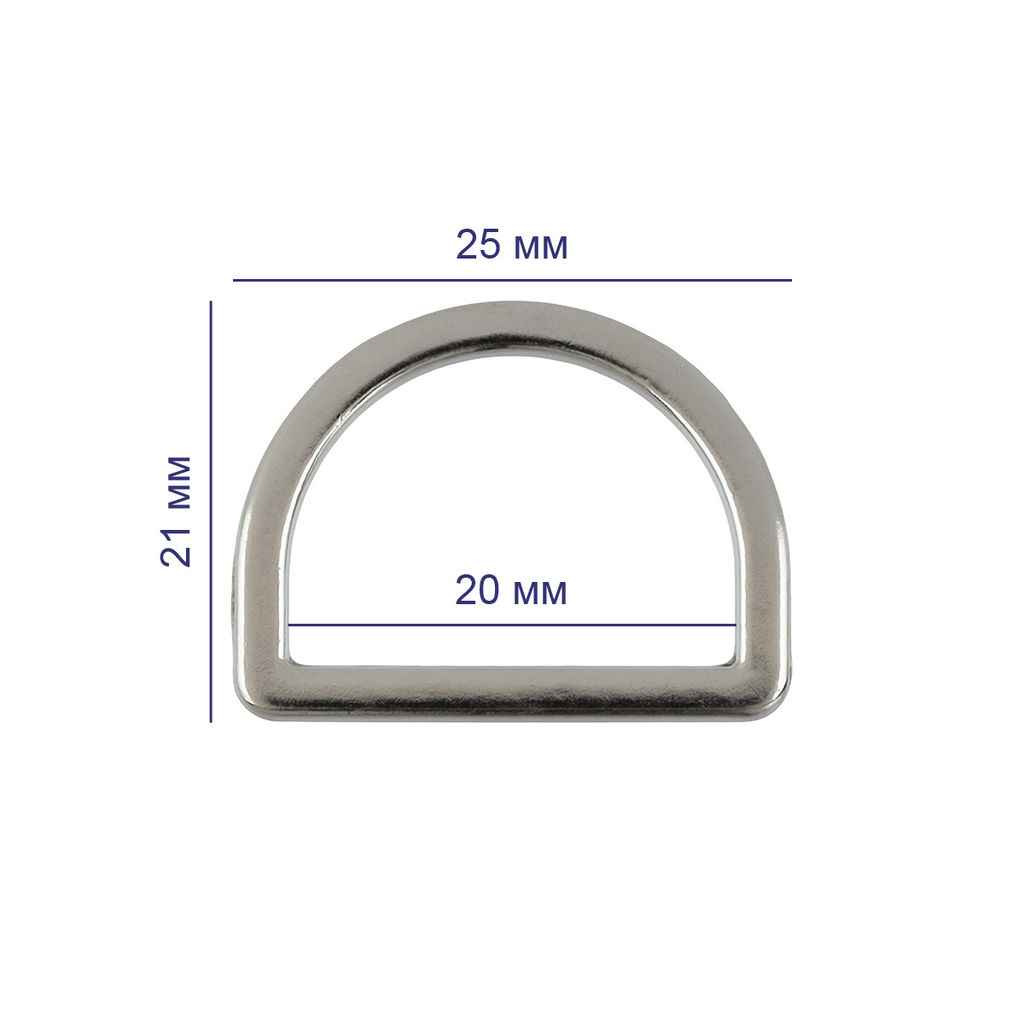 Фурнитура сумочная металл Gamma GH 22/20 Полукольцо литое d 20 мм 10 шт. №06 под черный никель