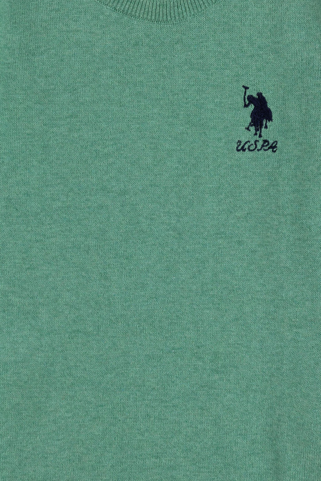K_z _ocuk Mint Bisiklet Yaka Basic Kazak