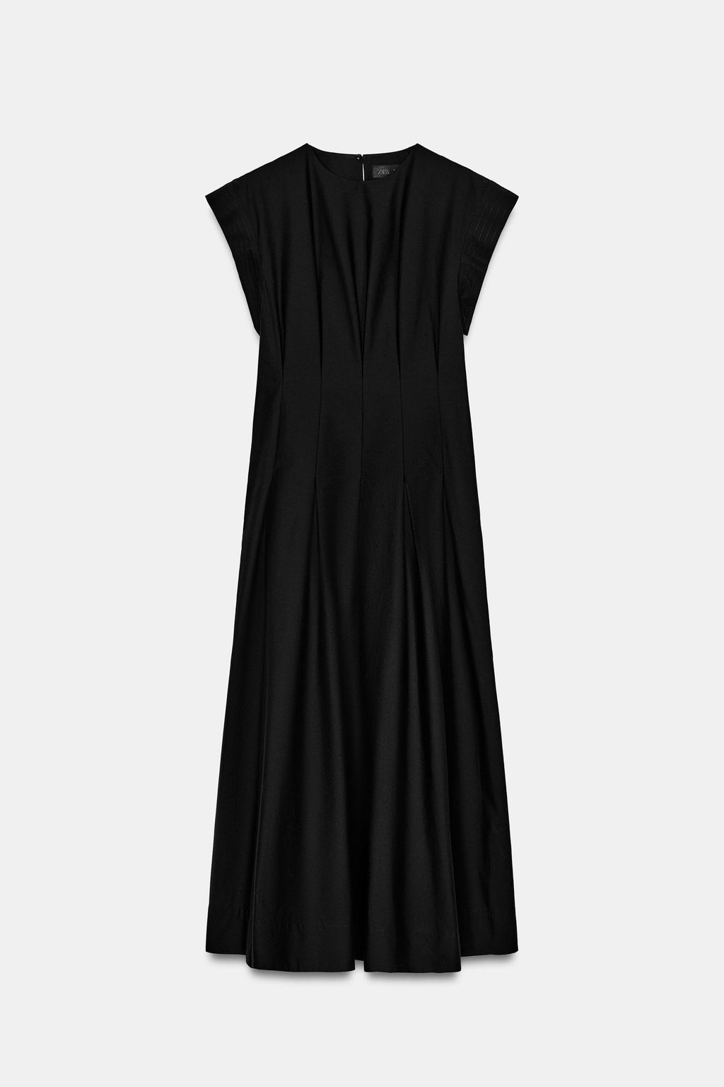 VESTIDO POPEL?N PLIEGUES ZW COLLECTION / Negro - Zara фото 6