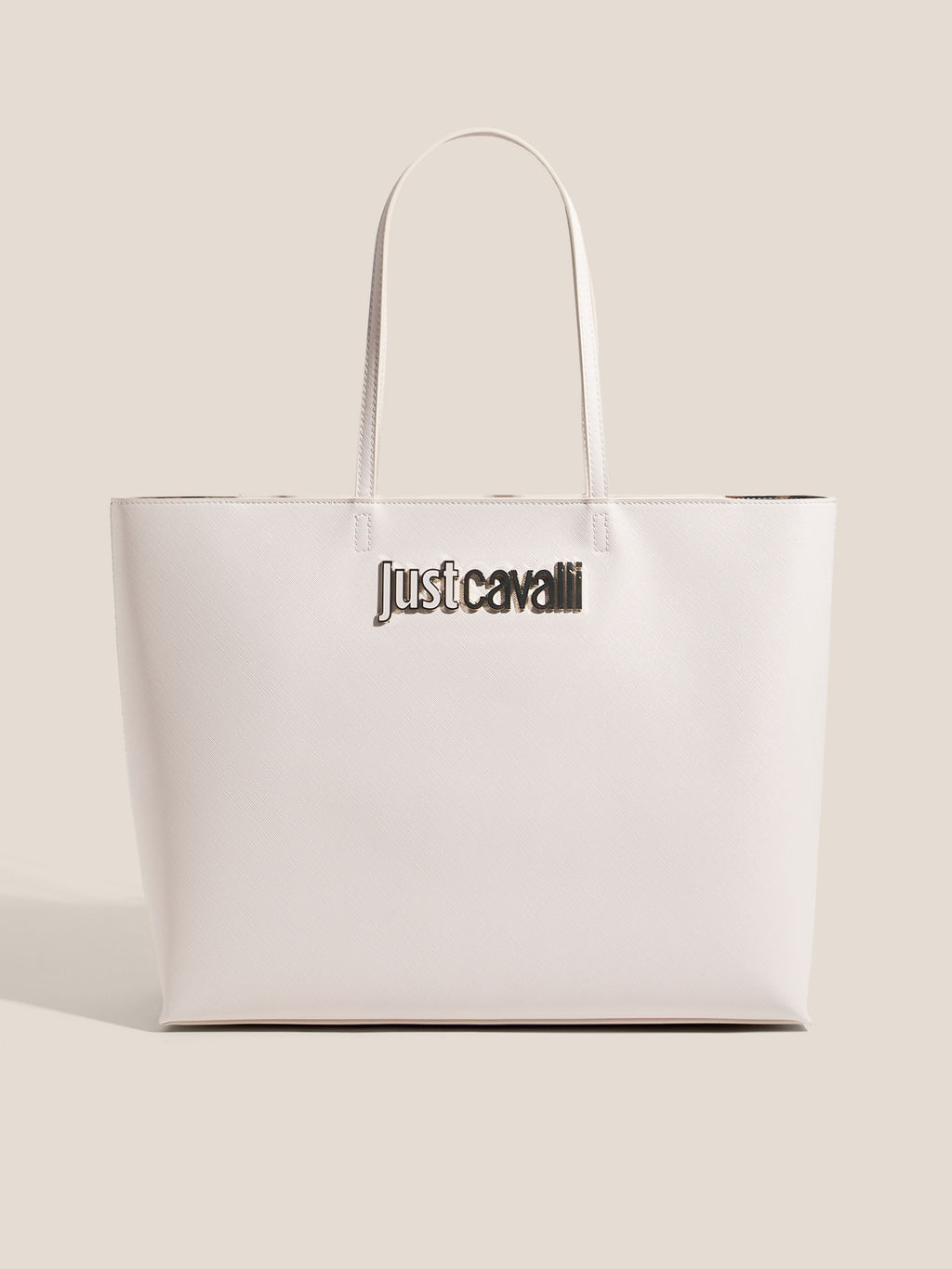 Женский тоут JUST CAVALLI METAL LETTERING Артикул 4450814, молочно-белый