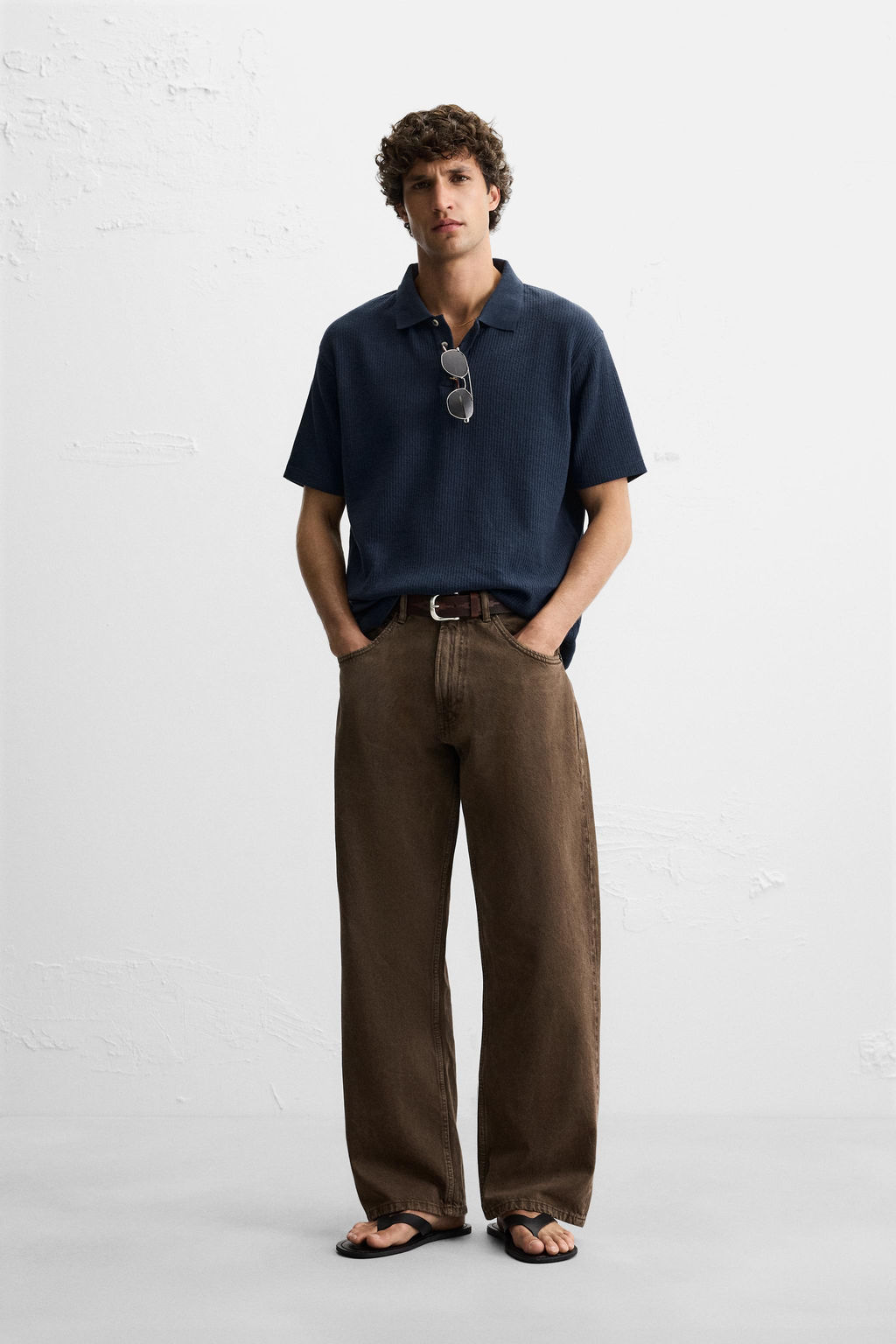 VERTICAL TEXTURE POLO SHIRT