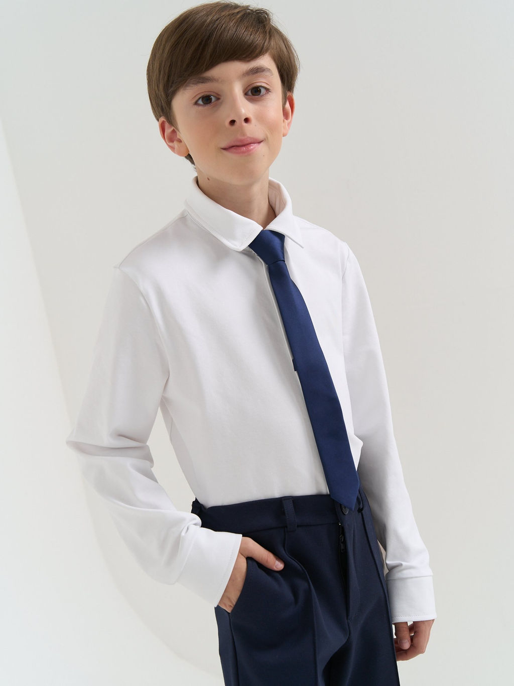 Галстук с фиксатором Синий - Bungly фото 3