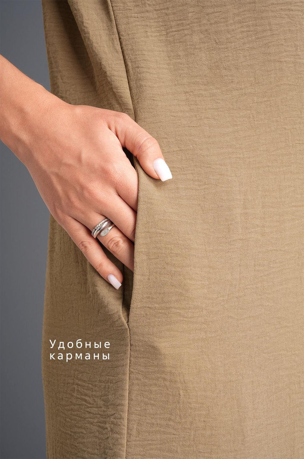 Женское платье-рубашка из ткани-жатка Happyfox