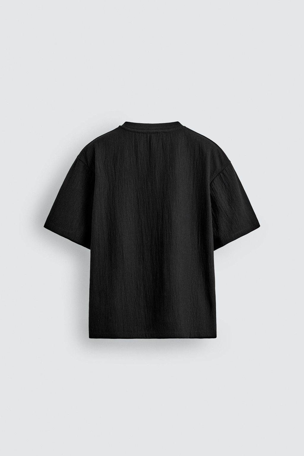 CAMISETA RELAXED FIT ESTRUCTURA / Negro - Zara фото 7