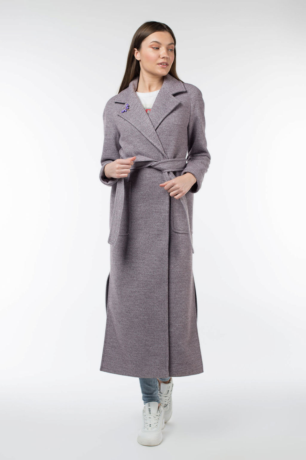 Пальто женское демисезонное Classic Reserve (пояс) - El podio фото 4